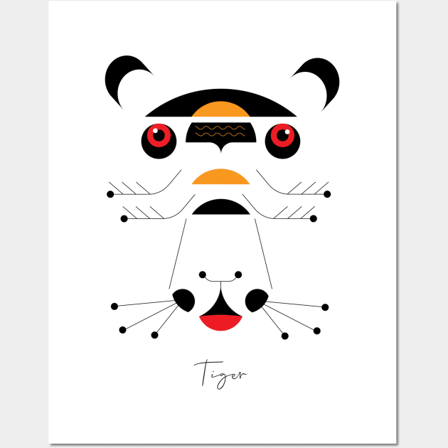 Tiger Minimalism Wall Art by zlam